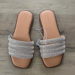 Torrid Wide Width Sparkle Slide Sandals